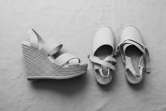 Sandales et espadrilles comparaison