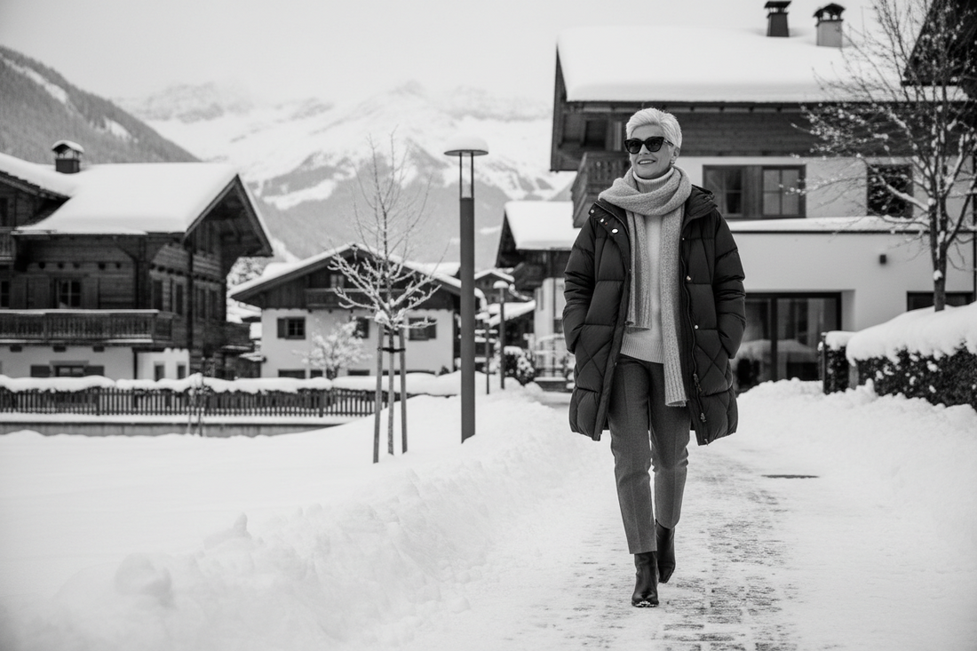Tenue d'hiver chic village alpin