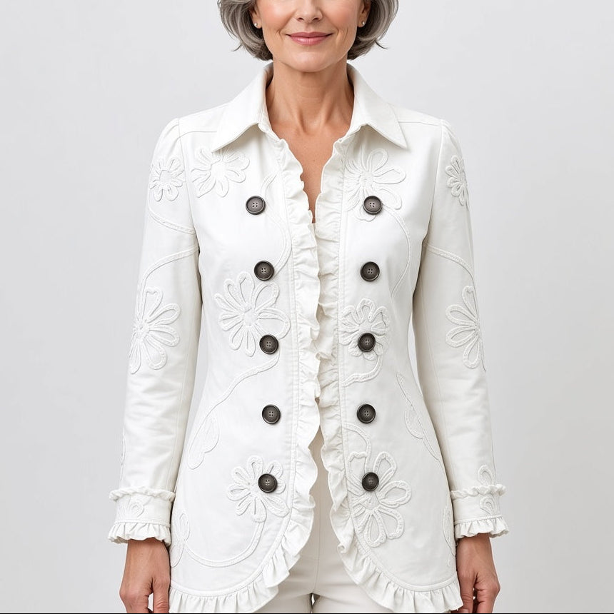 Cannes — Blazer Plissé Imprimé