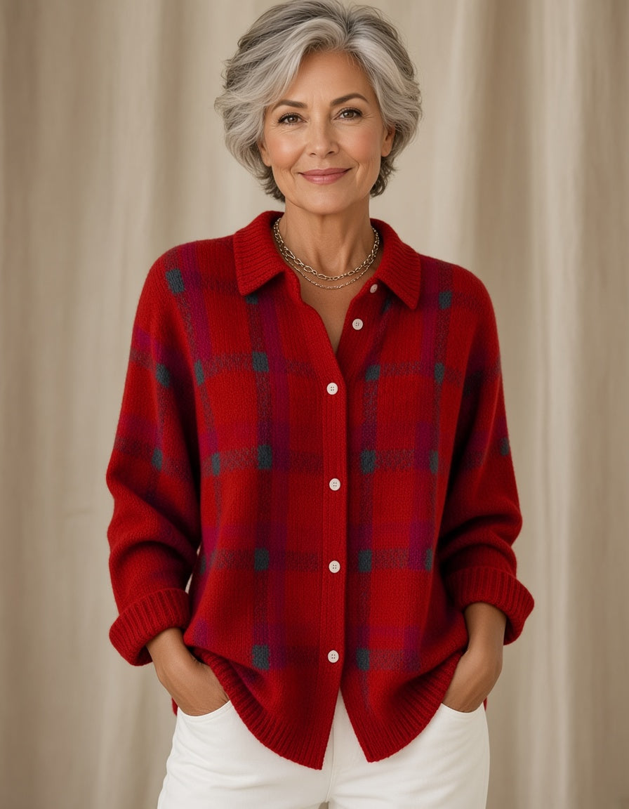 Megève — Chemise Cardigan à Carreaux