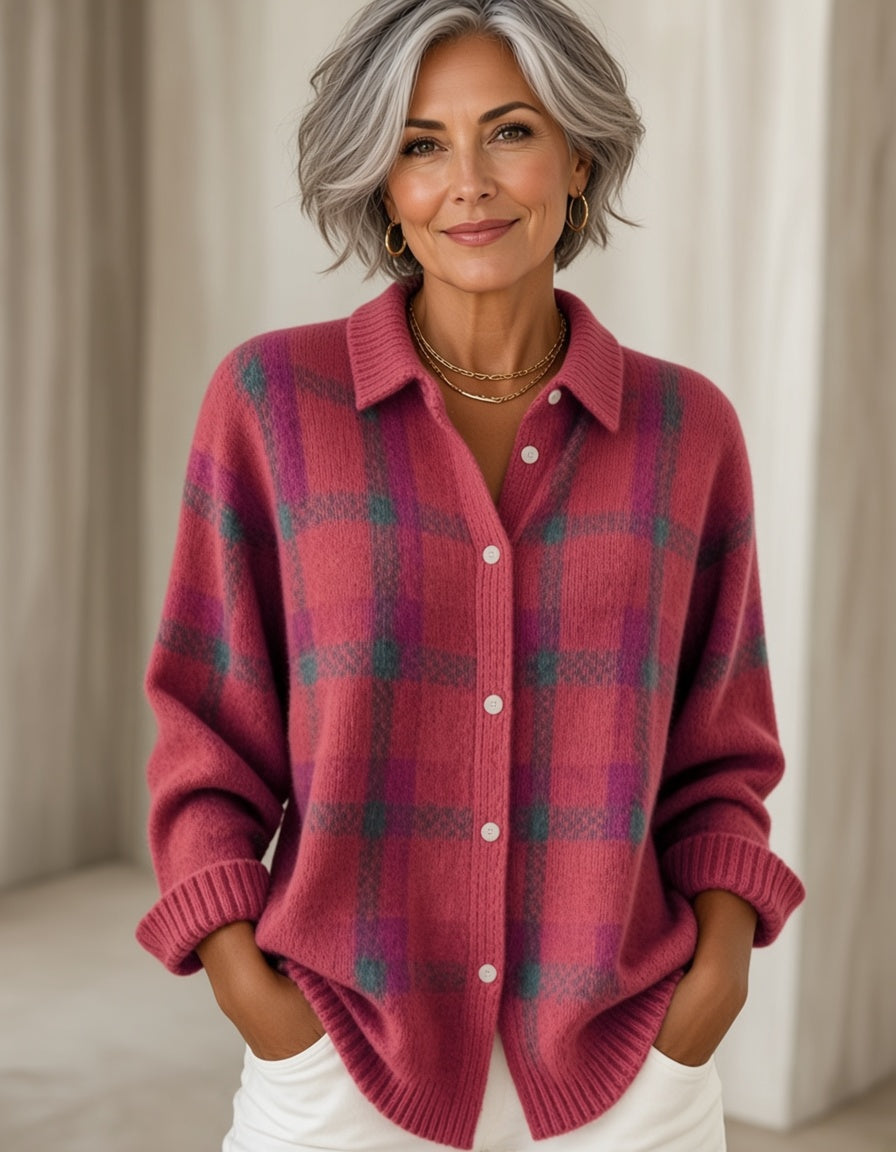 Megève — Chemise Cardigan à Carreaux